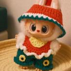  новый товар 2 позиций комплект арбуз labubu Rav b мягкая игрушка одежда 17cm надеты . изменение надеты ..