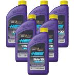 ショッピングパープル ポイント5倍！ 正規輸入品 ロイヤルパープルHPS 5W-30 ROYAL PURPLE SYNTHETIC OIL HPS WITH SYNERLEC エンジンオイル 1QT（0.946L）×6本セット