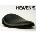 ショッピングデラックス 【メーカー直送】ヘブンズ 汎用 本革ソロシート デラックスワイド カラー ブラック HEAVEN’S