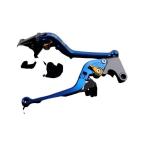 SPEEDRA アルミビレットアジャストレバーセット スタンダード可倒式（レバー本体：ブルー） アジャスター ゴールド SPEEDRA