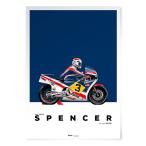 ポスター リカルド カー アートワーク Freddie Spencer Honda NS500 WGP500 1983 ポスター