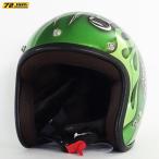 72JAM Helmet IP-1003 カスタム72JAM フレイムス Newクロス グリーン XLサイズ(60-62cm未満)