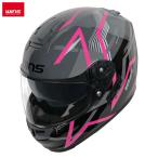 ショッピングFORCE WINS（ウインズ） G-FORCE SS フルフェイス typeC G15 ブラック/ピンク フルフェイスヘルメット