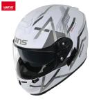 ショッピングFORCE WINS（ウインズ） G-FORCE SS フルフェイス typeC G14 ホワイト/シルバー フルフェイスヘルメット