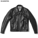 カドヤ(KADOYA) K'S LEATHER (ケーズレザー) バイク用 レザージャケット シングル TCR-2 ブラック 1642 3L