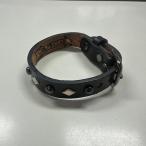 WOLF'S HEAD × WACKO MARIA Wolf`s head Wacko Maria STUDS LEATHER WRIST BAND заклепки кожа напульсник браслет черный F 14504M