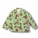  не использовался товар TOWNCRAFT Town craft 26SS PAJAMA PRINTED JACKET пижама отпечатанный жакет рубашка с длинным рукавом TC26S01100 зеленый L 16513M
