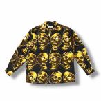 WACKO MARIA ワコマリア 22SS 56 TATTOO STUDIO HAWAIIAN SHIRT L/S  タトゥースタジオ ハワイアンシャツ 長袖シャツ 総柄 56TS-WM-HI13 ブラック XL 6908M