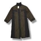  справка розничная цена 107800 иен не использовался stein MAXI-LENGTH STAND COLLAR COAT maxi length воротник-стойка пальто shu Thai nST.612 серебристый жевательная резинка × черный S (94806A)
