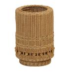サンフラワーラタン ダストボックスフィオーレ ナチュラル 直径20×高さ30cm カバー付き GK807HN