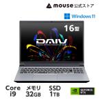 P5倍 ノートパソコン DAIV R6-I9G70SR-A （32GB メモリ搭載）クリエイターPC 16型 Core i9-13900HX 1TB M.2 SSD GeForce RTX4070 新品 mouse