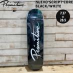  скейтборд панель p Limitee .b Kids * маленький рисунок женщина предназначенный PRIMITIVE NUEVO SCRIPT CORE BLACK/WHITE 7.37×28.5 WB12.26