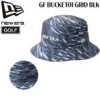 ニューエラ ゴルフ キャップ NEW ERA GF BUCKET01 GRID BLK GOLF 帽子