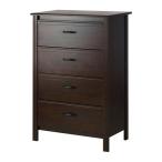 イケア  BRUSALI 4引き出し付きチェスト IKEA/イケア BRUSALI チェスト（引き出し×4）, ブラウン (702.527.49