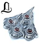 LegioMade/レギオメイド Peacock feather ペンダント Garnet ガーネット