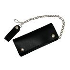 ショッピングサイフ 415CLOTHING サイフ トラッカーウォレット CLASSIC CHAIN WALLET (LARGE) レザー 牛革 ウォレットチェーン ブラック 黒 BLACK