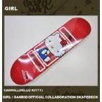 ■GIRL［ガール］ GIRL×SANRIO OFFICIAL COLLABRATION SKATEDECK サンリオ スケート デッキ スケボー CARROLL HELLO KITTY ハローキティー / レッド 赤