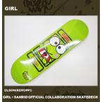 ■GIRL［ガール］ GIRL×SANRIO OFFICIAL COLLABRATION SKATEDECK サンリオ スケート デッキ スケボー OLSON KEROPPI ケロッピ / イエローグリーン 黄緑