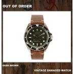 Yahoo! Yahoo!ショッピング(ヤフー ショッピング)■OUT OF ORDER ［アウトオブオーダー］ VINTAGE DAMAGED WATCH 腕時計 / ダークブラウン DARK BROWN 茶