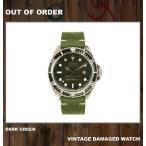 Yahoo! Yahoo!ショッピング(ヤフー ショッピング)■OUT OF ORDER ［アウトオブオーダー］ VINTAGE DAMAGED WATCH 腕時計 / ダークグリーン DARK GREEN 緑