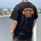 全3色 パウエルペラルタ POWELL PERALTA Tシャツ WINGED RIPPER S/S Tee スケルトン ホワイト ブラック レッド 白 黒 赤 定番