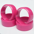 大径タイヤ 内径54ｍｍ HDPE 4本　ピンク