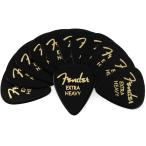 Fender フェンダー ピック Classic Celluloid, Black, 351 Shape, Extra Heavy,