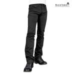 BlackVaria パンツ スリム ストレッチ シューカット 無地 ブーツカット mens メンズ(ブラック黒) 202950