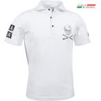 VIOLA rumore ヴィオラルモーレ ビオラ ポロシャツ 半袖 ラインストーン スカル メンズ(ホワイト白) 52309