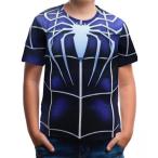 スパイダーマンＴシャツ 子供服 キッズ コンプレッション 動きやすい 半袖 格好良い 変身Ｔシャツ ボーイズ 男児 柔らかい ブルー