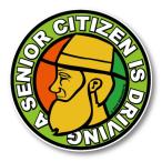 シルバーマーク　マグネットタイプ　グリーン 【HASBY Minority graphic】父の日 敬老の日 ギフト 高齢者 もみじマーク 安全運転