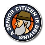 シルバーマーク　シールタイプ　ネイビー【HASBY Minority graphic】父の日　敬老の日 高齢者 もみじマーク 安全運転