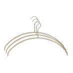 MAWA すべり落ちないマワハンガー 人体ハンガー 3本組 ゴールド 110558