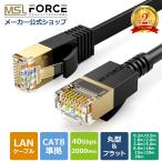 MSL FORCE LANケーブル CAT8準拠 40Gbps 2000MHz  カテゴリー8 フラットタイプ 丸線タイプ   企業用  業務用 0.2m/0.5m/1m/2m/3m/5m/8m ec8-f-r 送料無料