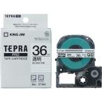 キングジム テプラ PRO テープカートリッジ 36mm 透明/黒文字 ST36K 1個