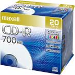 マクセル データ用CD-R 700MB 48倍速 ホワイトプリンタブル 5mmスリムケース CDR700S.PNW.20S 1パック (20枚)