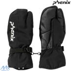  Phoenix 3 пальцев лыжи перчатка черный Phenix Big Logo Mens Trigger Mitten BLACK ESM24GL14