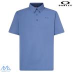 オークリー 半袖 ポロシャツ シアサッカー ライトネイビー 吸汗速乾 伸縮 形状安定 軽量 OAKLEY O-Sync Pack Polo Seersucker 1.0 DARK AQUA FOA407567 66Y