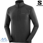 ショッピングSALOMON SALOMON サロモン ハーフジップ フリース ストレッチ ブラック ESSENTIAL LIGHTWARM HZ DEEP BLACK LC2444400