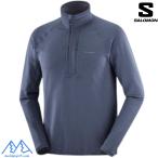 ショッピングSALOMON SALOMON サロモン ハーフジップ フリース ストレッチ ブルー ESSENTIAL LIGHTWARM HZ DEEP BLUE NIGHTS LC2645900