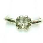 キヤスト　クローバーデザイン　シルバーカラーリング　13号　合金　かわいい　レディス　h-re1260 yy