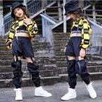  Kids танцевальный костюм hip-hop выставить HIPHOP в клетку длинный рукав ....s Parker Dance брюки брюки девочка Jazz Dance 