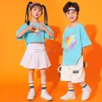 Heart Logo .. суп юбка-брюки лето короткий рукав Kids Dance хлопок t рубашка юбка движение . чирлидинг костюм Cheery da- начало тип спортивная форма 