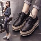 [ снижение цены ] эмаль style оксфорды толщина низ гонки выше обувь Loafer обувь перфорирование обработка женский .. обувь платформа casual едет 
