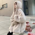 [ специальная цена ] меховое пальто женский зима 30 плата искусственный мех пальто капот свободно внешний жакет блузон короткий осень-зима меховое пальто теплый 
