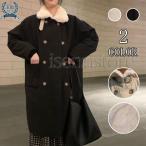  обратная сторона боа Mod's Coat внешний осень-зима теплый casual женский длинное пальто толстый боа флис .... воротник-стойка с хлопком пальто 