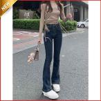  Denim брюки женский flare pants Denim длинные брюки высокий талия прекрасный ножек ножек длина Корея тонкий tei Lee ko-te casual джинсы модный 