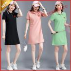  Golf одежда женский Golf One-piece длинный рубашка-поло туника летний ko-te вентиляция . пот короткий рукав polo A линия женский теннис одежда 