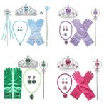  детский Princess аксессуары роскошный комплект украшать подарок перчатки Tiara палка кольцо серьги Рождество девочка 