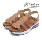 Realta レアルタ レディース グルカサンダル 1187 CAMPU キャメルPU 茶 オープントゥ 前あき エアクッション シンプル カジュアル